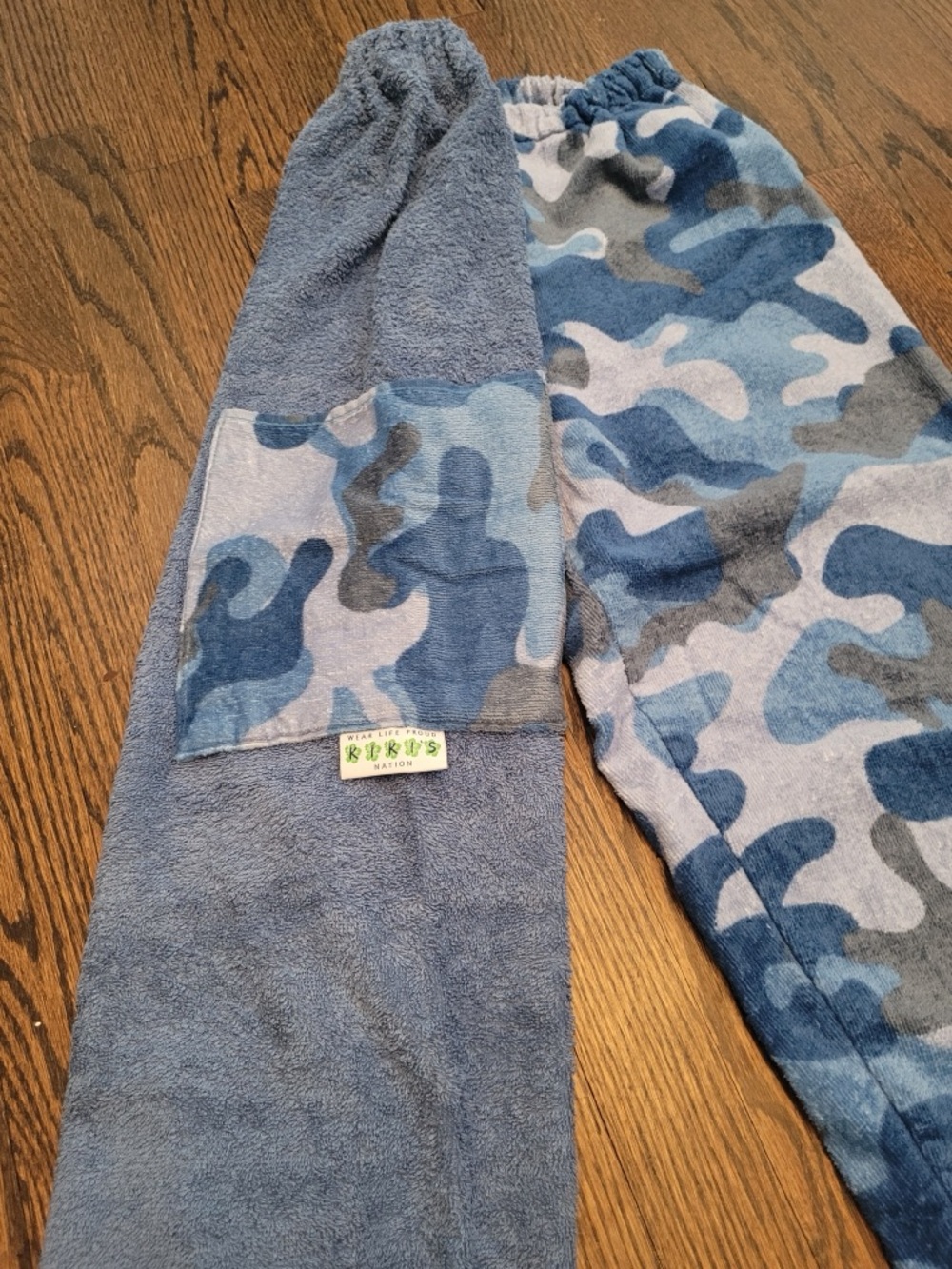 Blue Camo Towel Pants